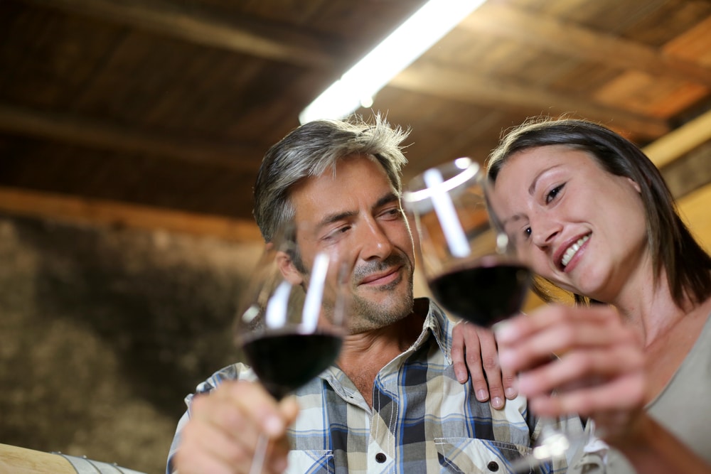 A couple enjoying a Willamette Valley winery tour while staying at our McMinnville Bed and Breakfast