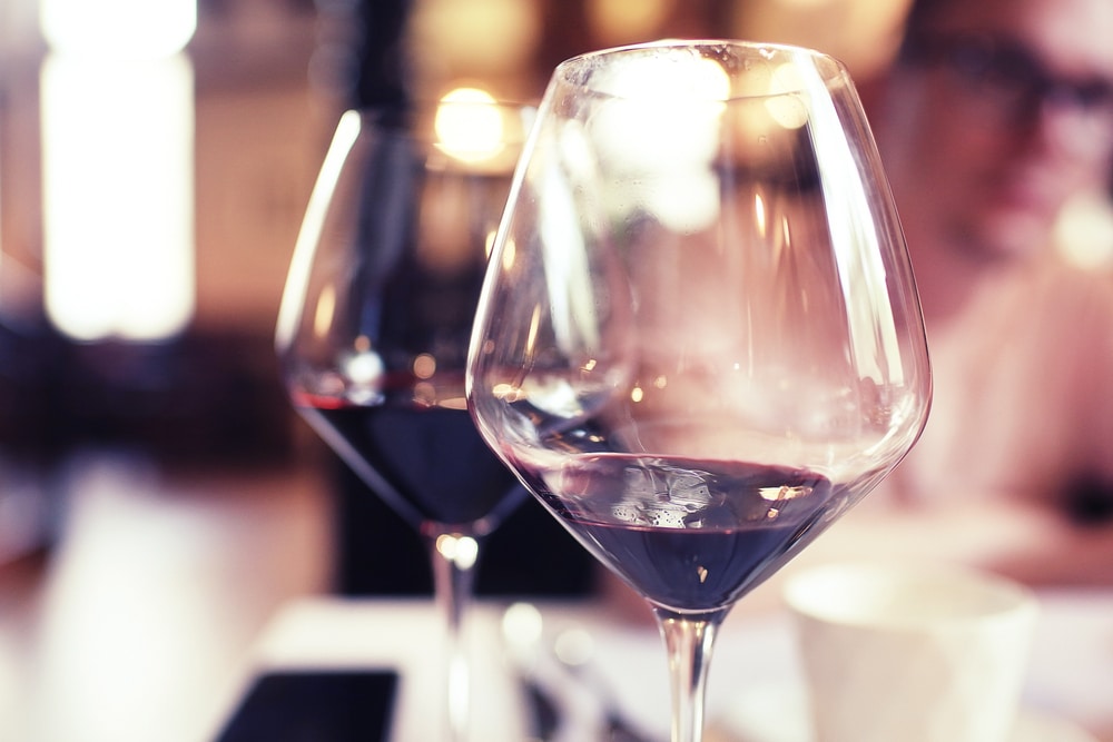Two Pinot Noir glasses at the Top Oregon Wineries, like Soter Vineyards
