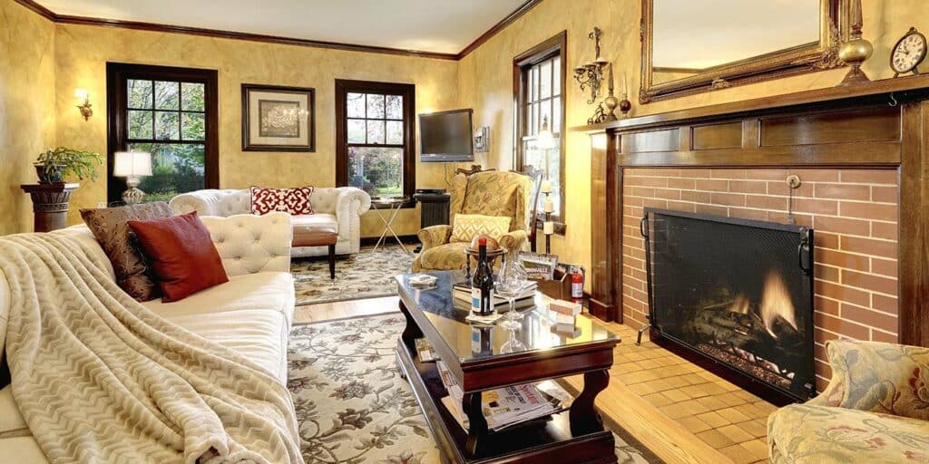 A cozy afternoon by the fireplace in our McMinnville Bed and Breakfast - perfect after you've spent the morning at the Evergreen Air Museum