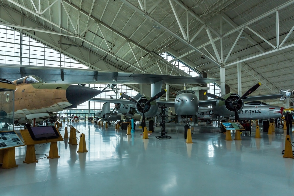 Various planes inside at the Evergreen Air Museum in McMinnville
